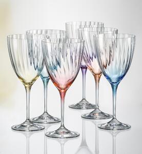 Crystalex sada barevných sklenic na bílé víno Kate Optic 250 ml 6 KS