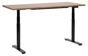 Elektricky výškově nastavitelný pracovní stůl DESTINAS Hnědá/Černá 160 cm 72 cm