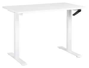 Manuálně výškově nastavitelný pracovní stůl DESTINES 120 cm 72 cm Bílá