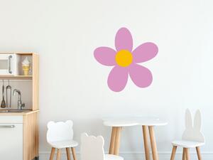 Nálepka na zeď pro děti Světle fialový kvítek Velikost: 10 x 10 cm