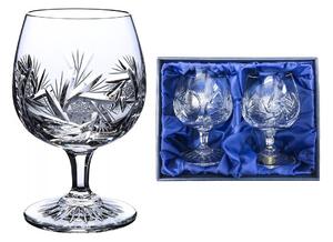 Onte Crystal Bohemia Crystal ručně broušené sklenice na brandy a koňak Větrník 280 ml 2KS