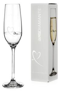 Diamante křišťálová sklenička na šampaňské se Swarovski krystaly Petit 150 ml 1KS