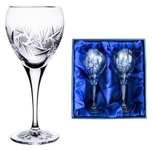 Onte Crystal Bohemia Crystal ručně broušené sklenice na bílé víno Větrník 270 ml 2KS