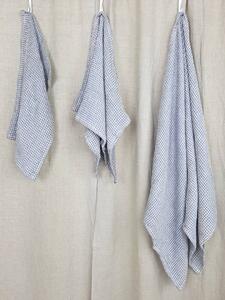 Snový svět Lněný ručník vaflový šedý Rozměr: 75 x 135 cm