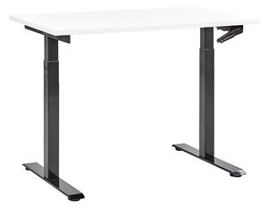 Manuálně výškově nastavitelný pracovní stůl DESTINES Bílá/Černá 120 cm 72 cm