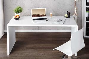 Kancelářský stůl Barter 140cm bílý vysoký lesk