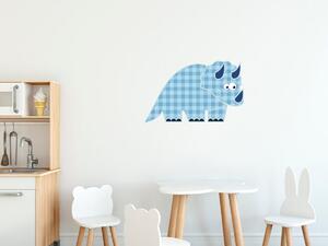Nálepka na zeď pro děti Kostkovaný dinosaurus Rozměry: 100 x 100 cm