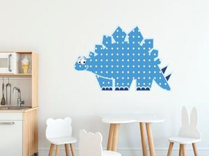 Nálepka na zeď pro děti Dinosaurus s modrými tečkami Velikost: 10 x 10 cm