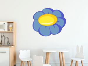 Nálepka na zeď pro děti Velký modrý kvítek Velikost: 10 x 10 cm