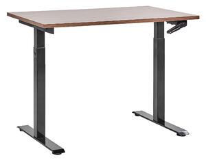 Manuálně výškově nastavitelný pracovní stůl DESTINES Hnědá/Černá 120 cm 72 cm