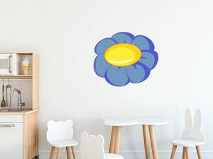 Nálepka na zeď pro děti Velký modrý kvítek Velikost: 10 x 10 cm