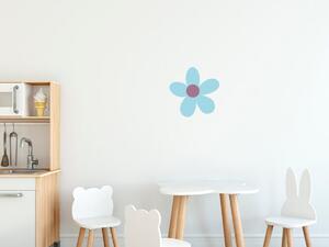 Nálepka na zeď pro děti Modrý kvítek Velikost: 10 x 10 cm