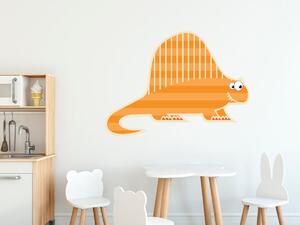 Nálepka na zeď pro děti Velký oranžový dinosaurus Velikost: 10 x 10 cm