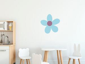 Nálepka na zeď pro děti Modrý kvítek Rozměry: 100 x 100 cm