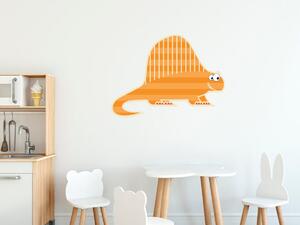 Nálepka na zeď pro děti Velký oranžový dinosaurus Velikost: 10 x 10 cm