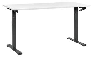 Manuálně výškově nastavitelný pracovní stůl DESTINES Bílá/Černá 160 cm 72 cm