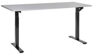 Manuálně výškově nastavitelný pracovní stůl DESTINES Šedá/Černá 160 cm 72 cm