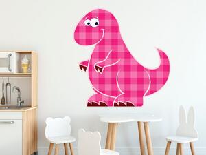 Nálepka na zeď pro děti Velký kostkovaný dinosaurus Velikost: 10 x 10 cm