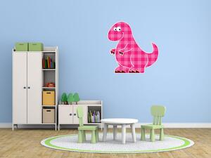 Nálepka na zeď pro děti Velký kostkovaný dinosaurus Velikost: 10 x 10 cm