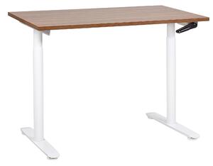 Manuálně výškově nastavitelný pracovní stůl DESTINAS Hnědá/Bílá 120 cm 72 cm