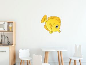 Nálepka na zeď pro děti Žlutá rybička Velikost: 10 x 10 cm