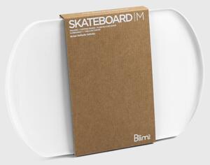 Prkénko s okrajem a protiskluzem 35cm Skateboard bílé Blim+ (barva-bílá)