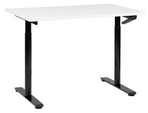 Manuálně výškově nastavitelný pracovní stůl DESTINAS Bílá/Černá 120 cm 72 cm