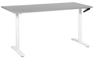 Manuálně výškově nastavitelný pracovní stůl DESTINAS Šedá/Bílá 160 cm 72 cm