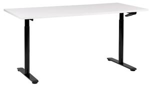 Manuálně výškově nastavitelný pracovní stůl DESTINAS Bílá/Černá 160 cm 72 cm