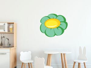 Nálepka na zeď pro děti Zelený kvítek Rozměry: 100 x 100 cm