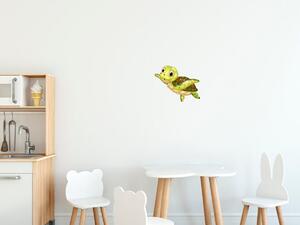 Nálepka na zeď pro děti Zelená želva Rozměry: 30 x 30 cm