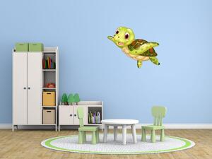 Nálepka na zeď pro děti Zelená želva Velikost: 10 x 10 cm