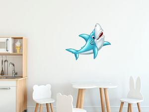 Nálepka na zeď pro děti Žralok Velikost: 10 x 10 cm