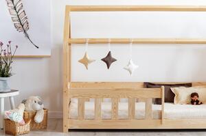 Domečková dětská postel z borovicového dřeva 90x200 cm Mila MBP - Adeko