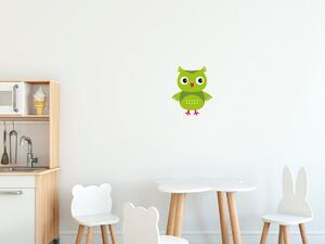 Nálepka na zeď pro děti Malá limetková sovička Velikost: 10 x 10 cm