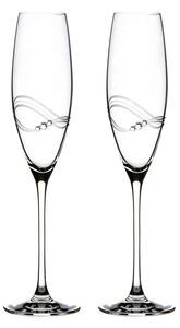 Diamante sklenice na šampaňské Desire s krystaly Swarovski 215 ml 2KS