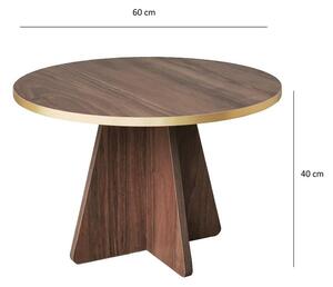 Konferenční stolek Madeline (zlatá + ořech). 1089663