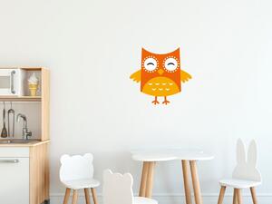 Nálepka na zeď pro děti Malá červená sovička Rozměry: 100 x 100 cm