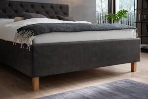 Čalouněná postel kartika s úložným prostorem 160 x 200 cm antracitová
