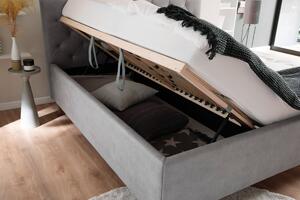 Čalouněná postel kartika s úložným prostorem 180 x 200 cm béžová