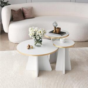 Konferenční stolek Madeline (zlatá + bílá). 1089664