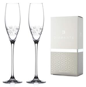 Diamante sklenice na šampaňské Arabesque 200 ml 2KS