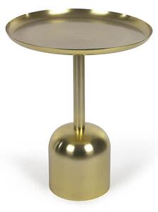 MUZZA Kovový odkládací stolek Naman Ø 37 cm zlatý