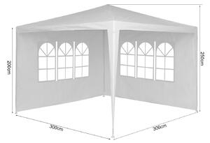 Party stan / pavilon RAFAEL 3 x 3 m bílý - včetně 2 bočních stěn