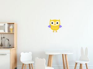 Nálepka na zeď pro děti Malá žlutá sovička Velikost: 10 x 10 cm