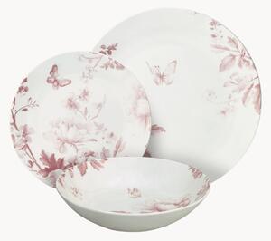 Sada porcelánového nádobí Vie En Rose, pro 6 osob, 18 dílů