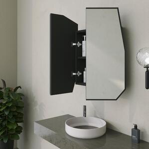 Koupelnová skříňka se zrcadlem Quentin (černá). 1089690