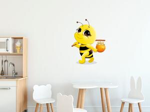 Nálepka na zeď pro děti Včelka a med Velikost: 20 x 20 cm