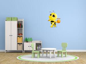 Nálepka na zeď pro děti Včelka a med Velikost: 10 x 10 cm