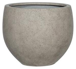 Pottery Pots Venkovní květináč kulatý Orb M, Grey Washed (barva šedobéžová), kolekce Rough, materiál Fiberclay, průměr 48 cm x v 43 cm, objem cca 61 l